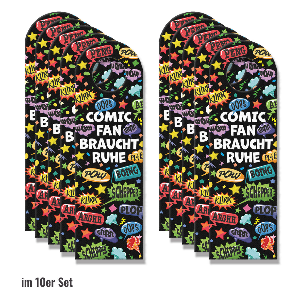 Comic Türhänger mit Spruch: Comic-Fan braucht Ruhe