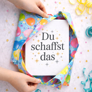 Du schaffst das Holzbild in 20x15 cm zum Stellen oder Aufhängen