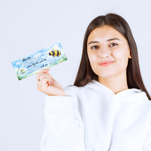 Hummel zu dick Gänseblümchen Aquarell Metallschild mit Spruch