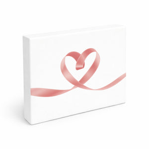 Herz Schleifenband Holzbild in 20x15 cm zum Stellen oder Aufhängen