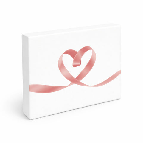 Herz Schleifenband Holzbild in 20x15 cm zum Stellen oder Aufhängen