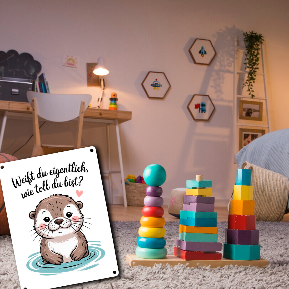 Otter Metallschild in 15x20 cm - weißt du eigentlich, wie toll du bist?