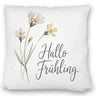 Aquarellblumen Hallo Frühling Kissen für Dekofans