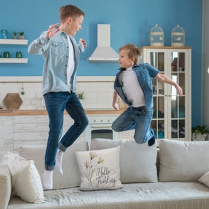 Aquarellblumen Hallo Frühling Kissen für Dekofans