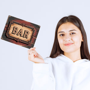 Vintage Bar Metallschild in 15x20 cm im Retro-Design