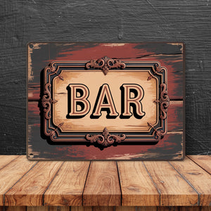 Vintage Bar Metallschild in 15x20 cm im Retro-Design