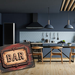 Vintage Bar Metallschild in 15x20 cm im Retro-Design