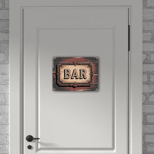Vintage Bar Metallschild in 15x20 cm im Retro-Design
