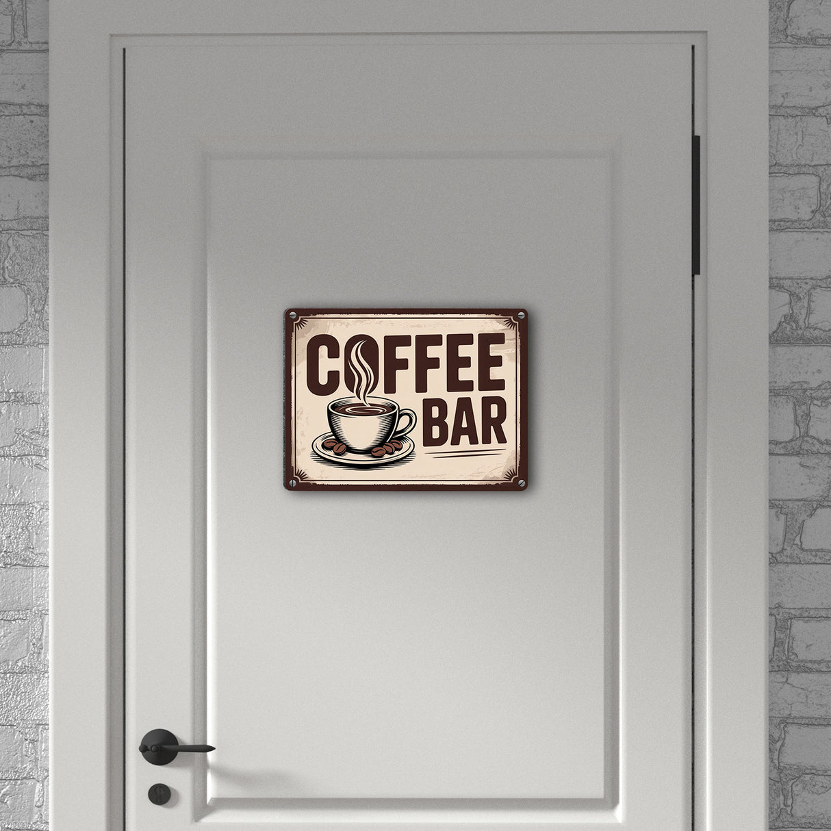 Dampfende Kaffeetasse Coffee Bar Metallschild in 15x20 cm
