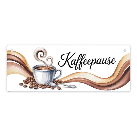 Kaffeepause Metallschild für die Küche