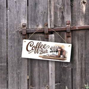 Coffee Bar Espressomaschine Metallschild Dekoration