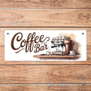 Coffee Bar Espressomaschine Metallschild Dekoration