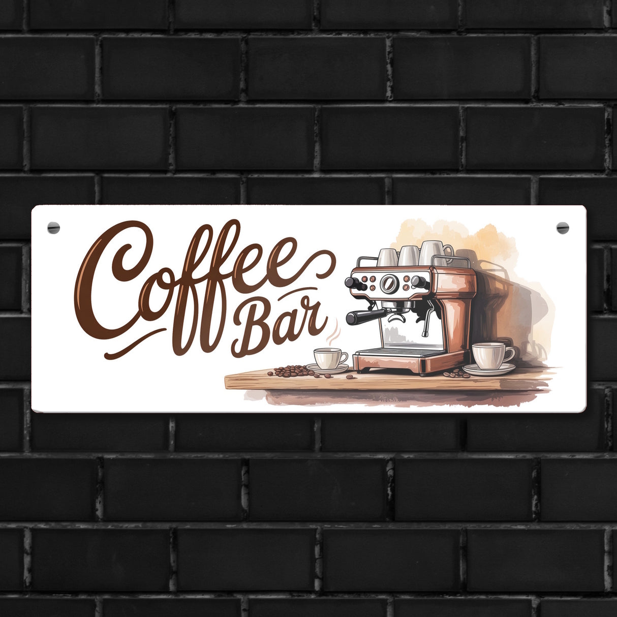 Coffee Bar Espressomaschine Metallschild Dekoration