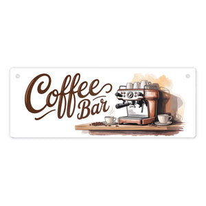 Coffee Bar Espressomaschine Metallschild Dekoration