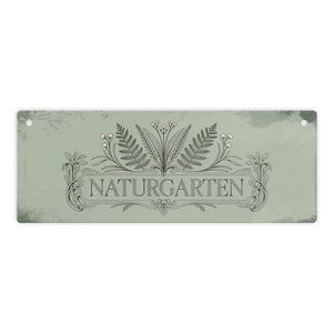 Naturgarten Botanischer Garten Metallschild Vintage