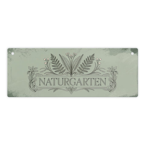 Naturgarten Botanischer Garten Metallschild Vintage