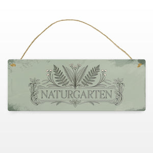 Naturgarten Botanischer Garten Metallschild Vintage