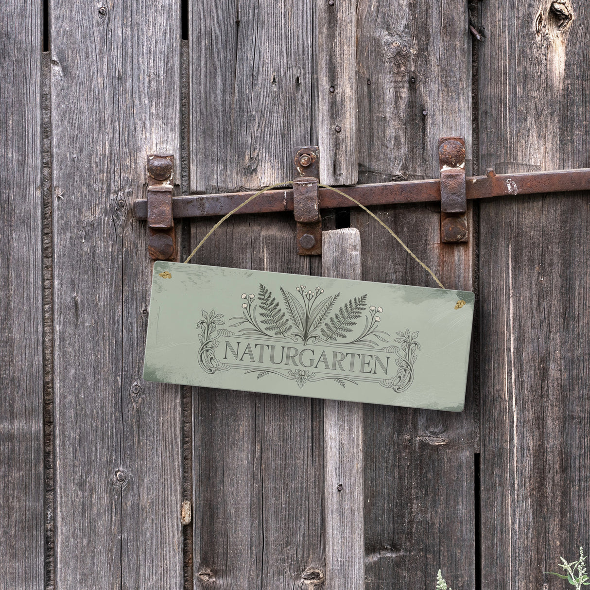 Naturgarten Botanischer Garten Metallschild Vintage