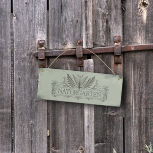 Naturgarten Botanischer Garten Metallschild Vintage