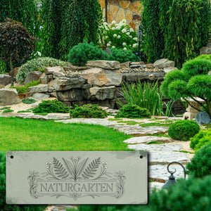 Naturgarten Botanischer Garten Metallschild Vintage