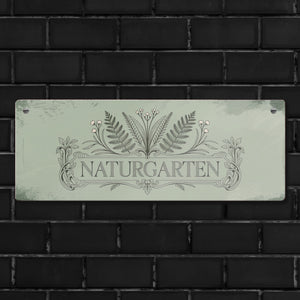 Naturgarten Botanischer Garten Metallschild Vintage