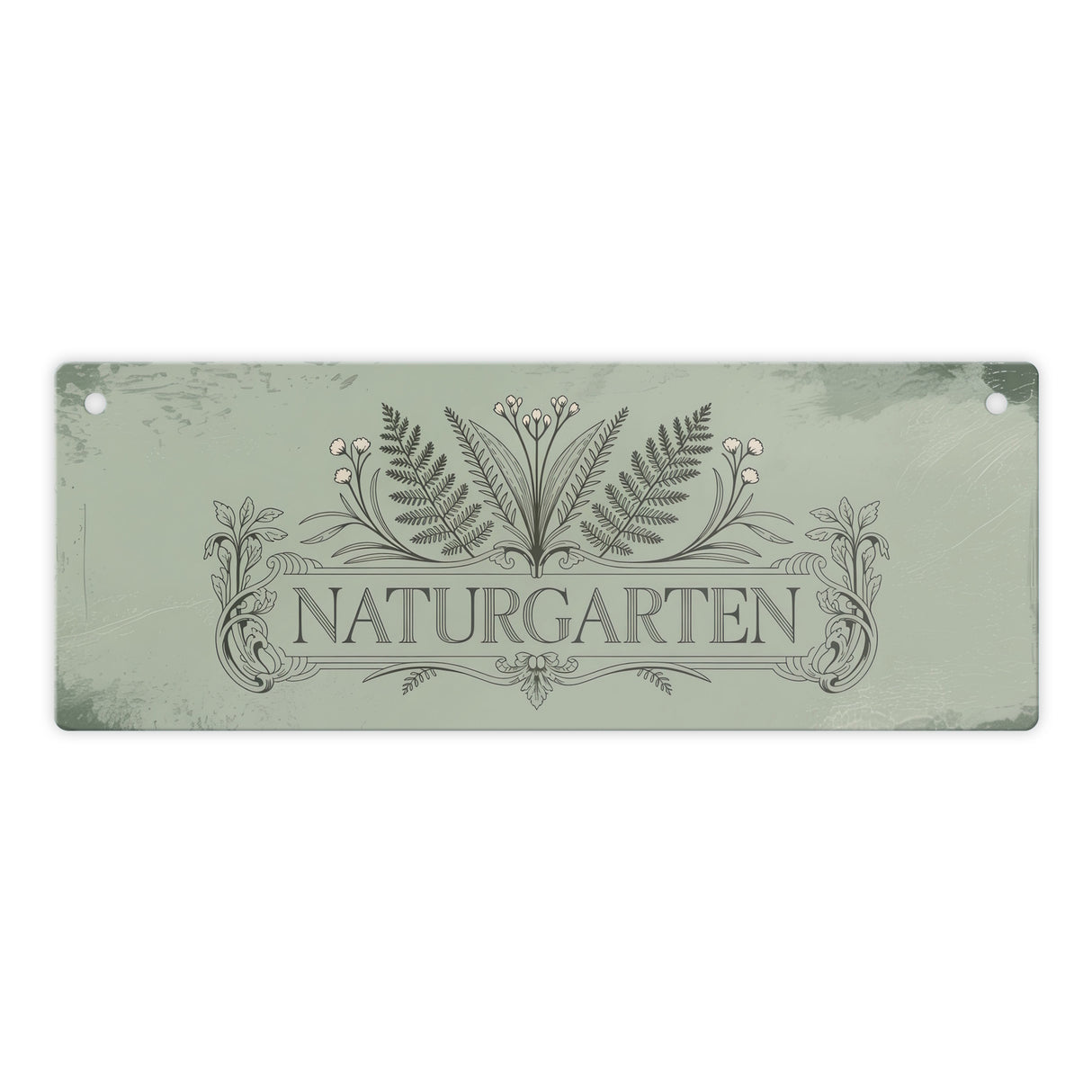 Naturgarten Botanischer Garten Metallschild Vintage