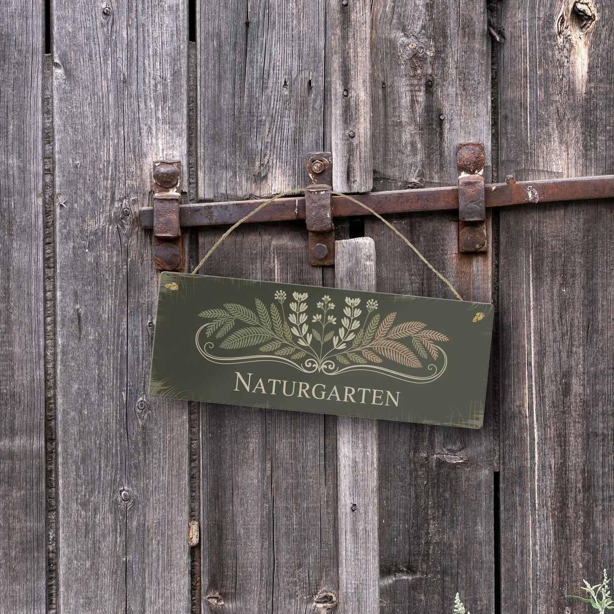 Botanischer Garten Naturgarten Metallschild im Vintage-Stil
