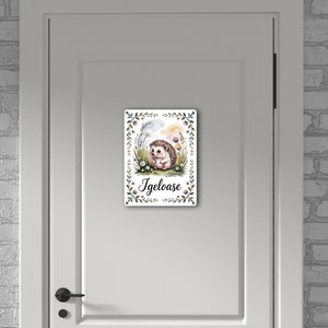 Idyllisch Igeloase Igel Metallschild in 15x20 cm für Naturliebhaber
