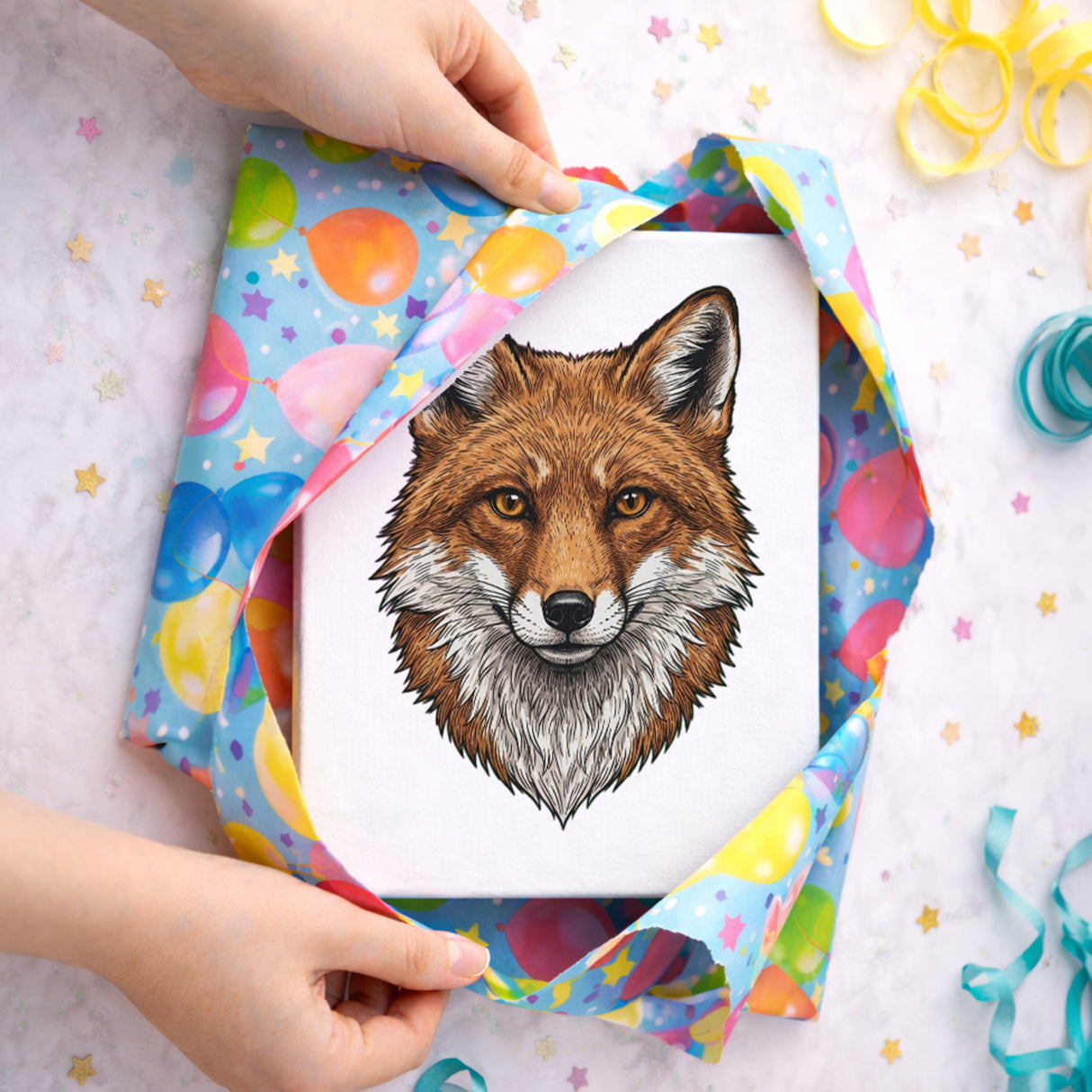 Fuchs Holzbild in 20x15 cm zum Stellen oder Aufhängen für Naturliebhaber