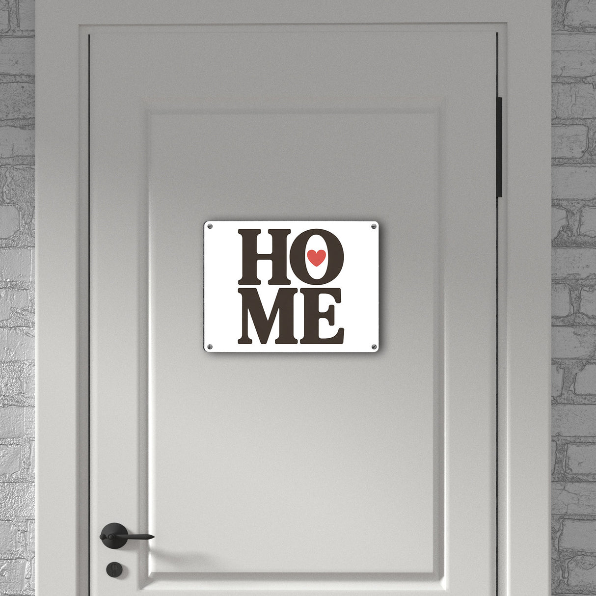 HOME Herz Metallschild in 15x20 cm für Wohnräume