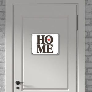 HOME Herz Metallschild in 15x20 cm für Wohnräume