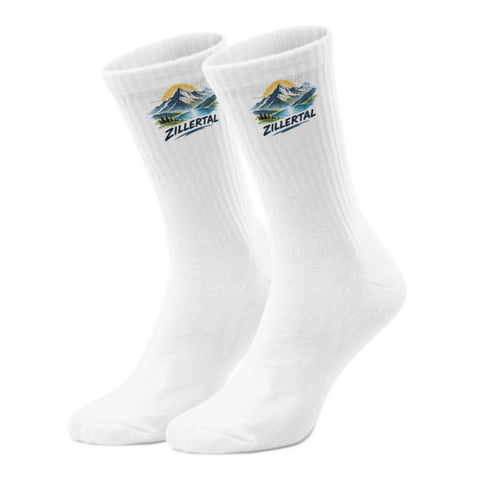 epicsocks Zillerblick Zillertal Bergsee Landschaft Socken in 37-41 im Paar