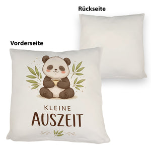 Panda mit Bambusblätter Kleine Auszeit Kissen für Pandafans