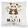 Panda mit Bambusblätter Kleine Auszeit Kissen für Pandafans