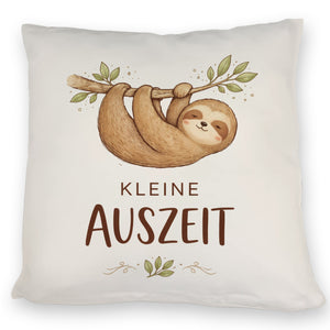Faultier an Ast kleine Auszeit Kissen