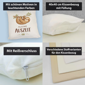 Faultier an Ast kleine Auszeit Kissen