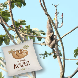 Faultier an Ast kleine Auszeit Kissen