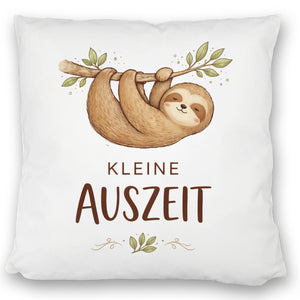 Faultier an Ast kleine Auszeit Kissen