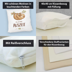 Faultier an Ast kleine Auszeit Kissen