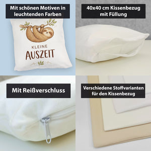 Faultier an Ast kleine Auszeit Kissen