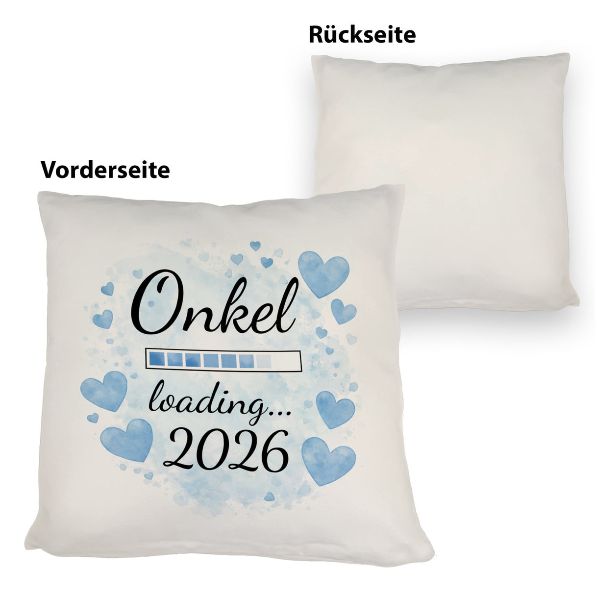 Hellblau Herzen Onkel loading 2026 Kissen