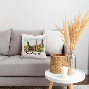 Freudenstadt Kirche Kissen Aquarell mit Schriftzug