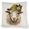 Schaf mit alpenländischem Trachtenhut Kissen