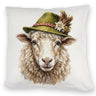 Schaf mit alpenländischem Trachtenhut Kissen