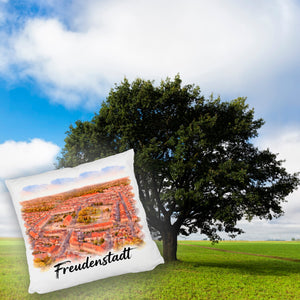 Freudenstadt Kissen Luftbild Aquarell