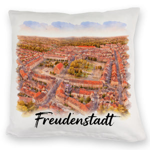 Freudenstadt Kissen Luftbild Aquarell
