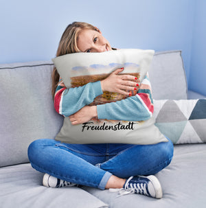 Freudenstadt Kissen Luftbild Aquarell