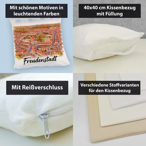 Freudenstadt Kissen Luftbild Aquarell