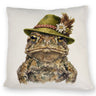 Erdkröte mit alpenländischem Trachtenhut Kissen