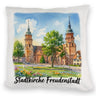 Stadtkirche Freudenstadt Kissen Aquarell
